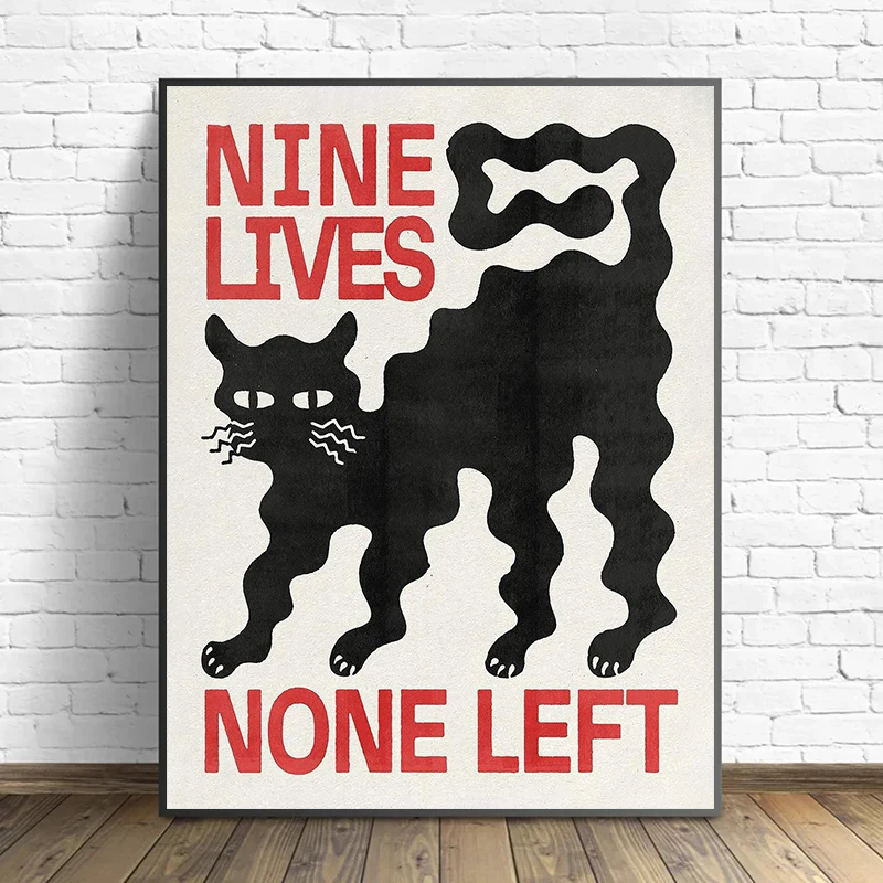 Абстрактная винтажная японская кошка-фонарь фотография и печать на холсте