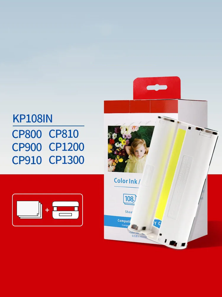 

3 шт. чернильная бумага для принтера Canon Selphy CP Series CP1200 CP910 CP1300 CP900, чернильная лента, кассета, фотопринтер