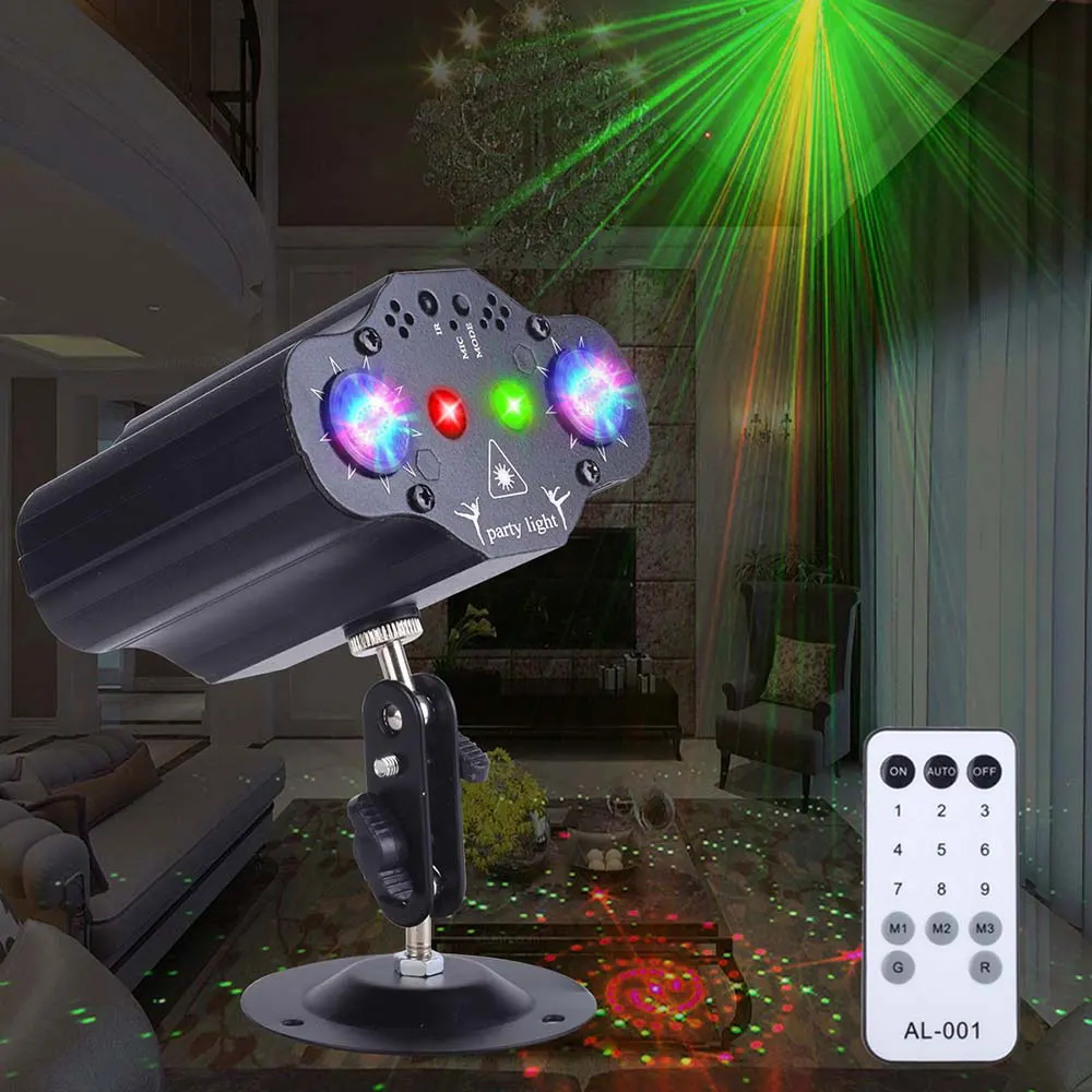 LED Buddy Light Laser Projection Red Green and Blue Stage Remote Control  KTV Bar Home Entertainment