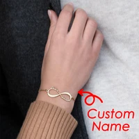 kaifanxi personalized 4 name bracelet for women gold personalized letter 316l stainless steel gift holder dropshipping
