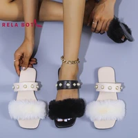 pearl flat sandals for women summer hair square slippers for women rome beach open toe slippers for women furry slides for women