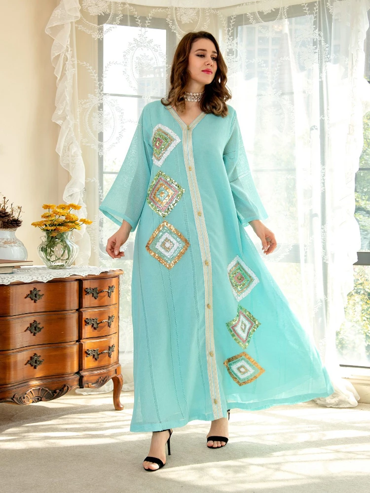 

Ramadan Turkey Muslim Abaya Women Hijab Dress Eid Moroccan Kaftan Djellaba Jilbab Vestidos Islamic Clothing Musulman Robe 2022