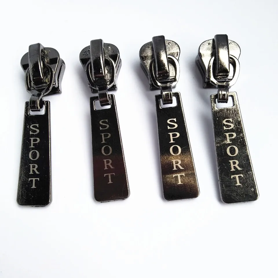 

5# Resin Zipper 20Pcs Gun Black Zipper Head Clothing Home Textile Metal Slider For