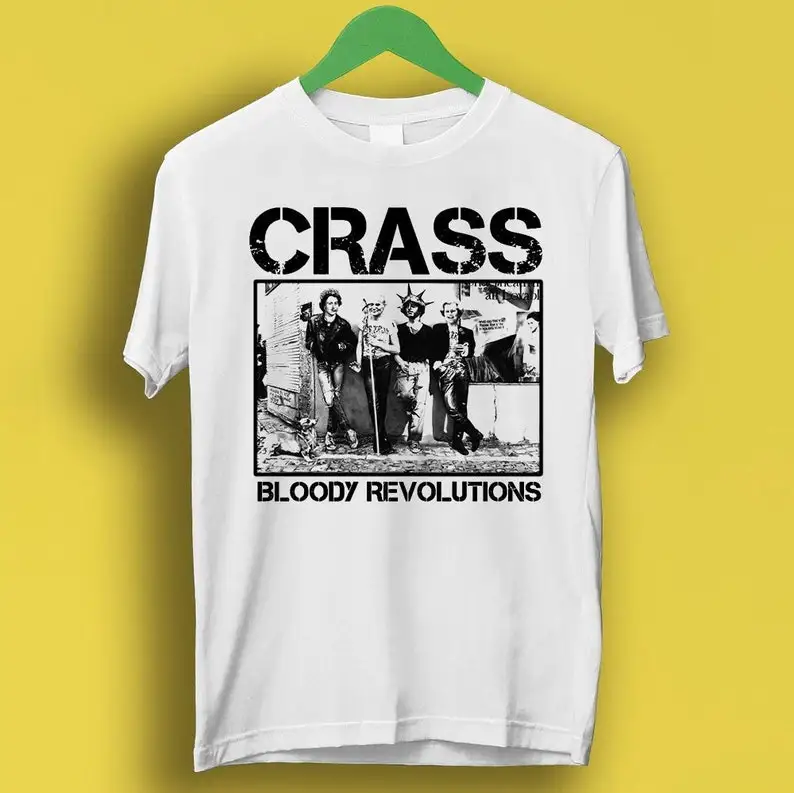

Crass кровавая революция музыка панк Рок мем подарок Забавные футболки для мужчин стиль унисекс геймер оверсайз Культовая футболка для мужчи...