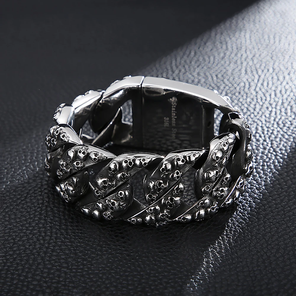Мужской браслет из нержавеющей стали 316L в готическом стиле