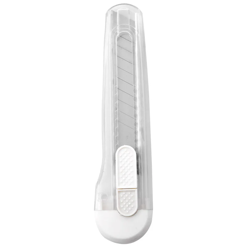 Милые канцелярские принадлежности, симпатичные канцелярские товары, простой и прозрачный нож для резки бумаги для студентов, универсальный нож/коробка для резки бумаги