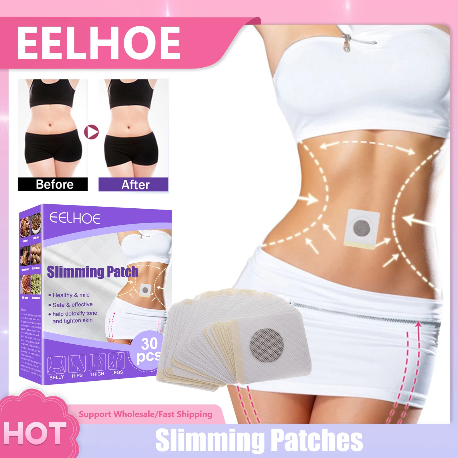 

Weight Loss Navel Sticker Fat Burning Firming Body Detox Adhesive Shaping Sculpting Lazy Patch Anti Cellulite Slimming Patches
