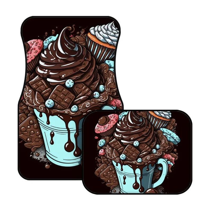 

4 шт., автомобильные коврики с рисунком шоколада