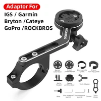 rockbros aluminium alloy sturdy rust resistant bicycle light bracket holder for igs garmin bryton cateye gopro speedometer mount