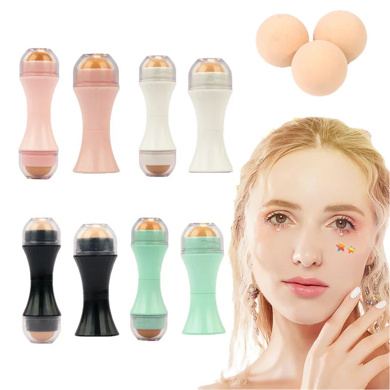 

Single&Double Head Portable Facial T-zone Oil Removal Oil-Absorbing Natural Face Volcanic Stone Oil Absorption Roller Skin Care