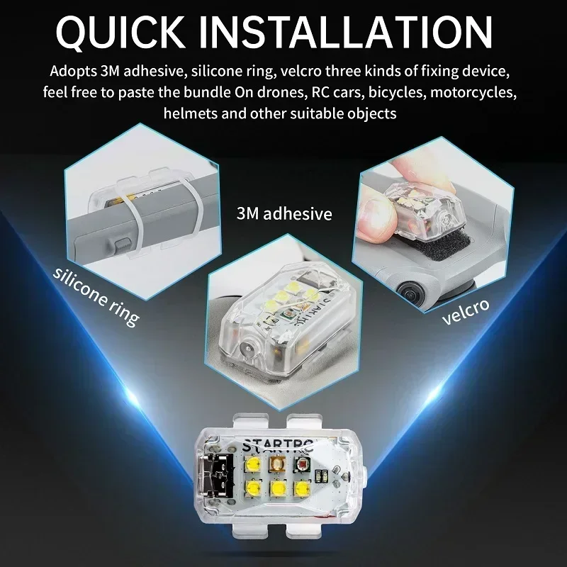 Стробоскоп для дрона DJI Mini 4 Pro ночной полет режимы освещения против столкновений