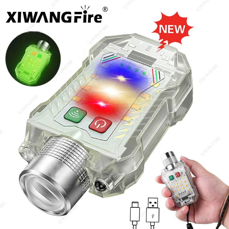 Новый многофункциональный сенсорный фонарик USB C Перезаряжаемый для