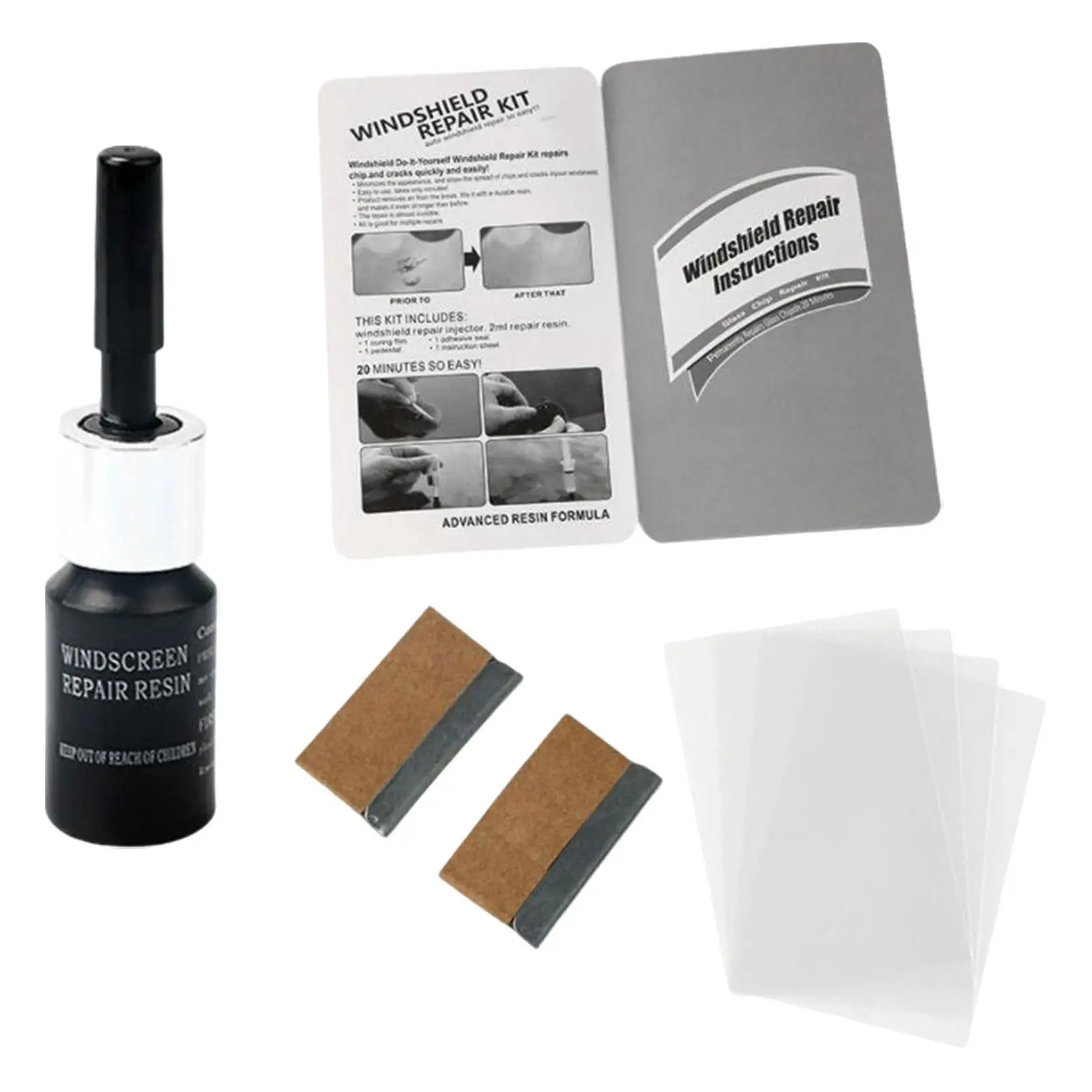

Набор для ремонта царапин и трещин на лобовом стекле автомобиля