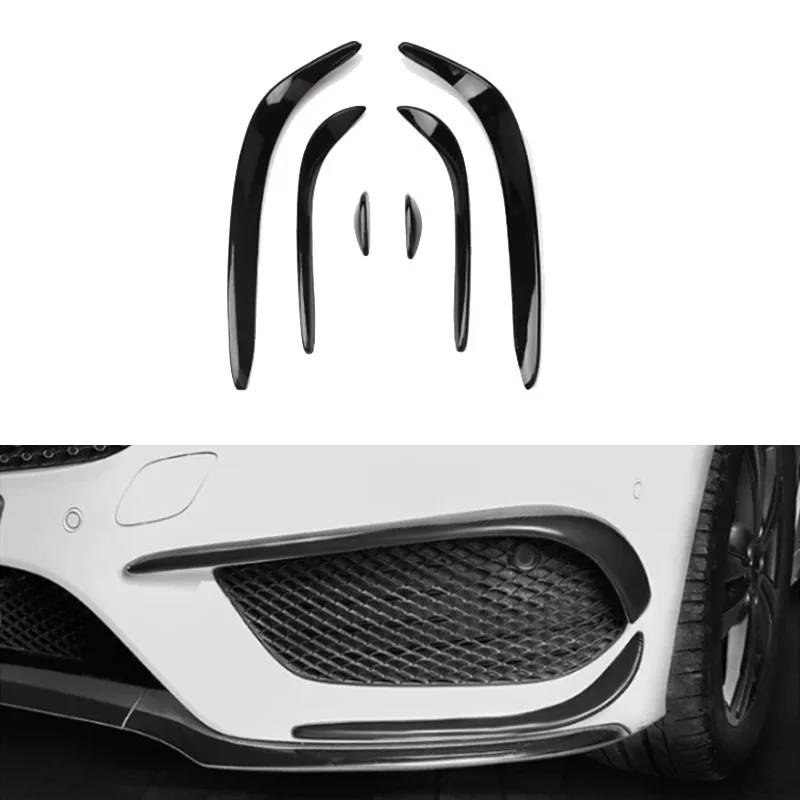 

Car Front Bumper Spoiler Splitter Cover Fog Light Splitter Trim for Mercedes Benz C Class W205 2015-2019