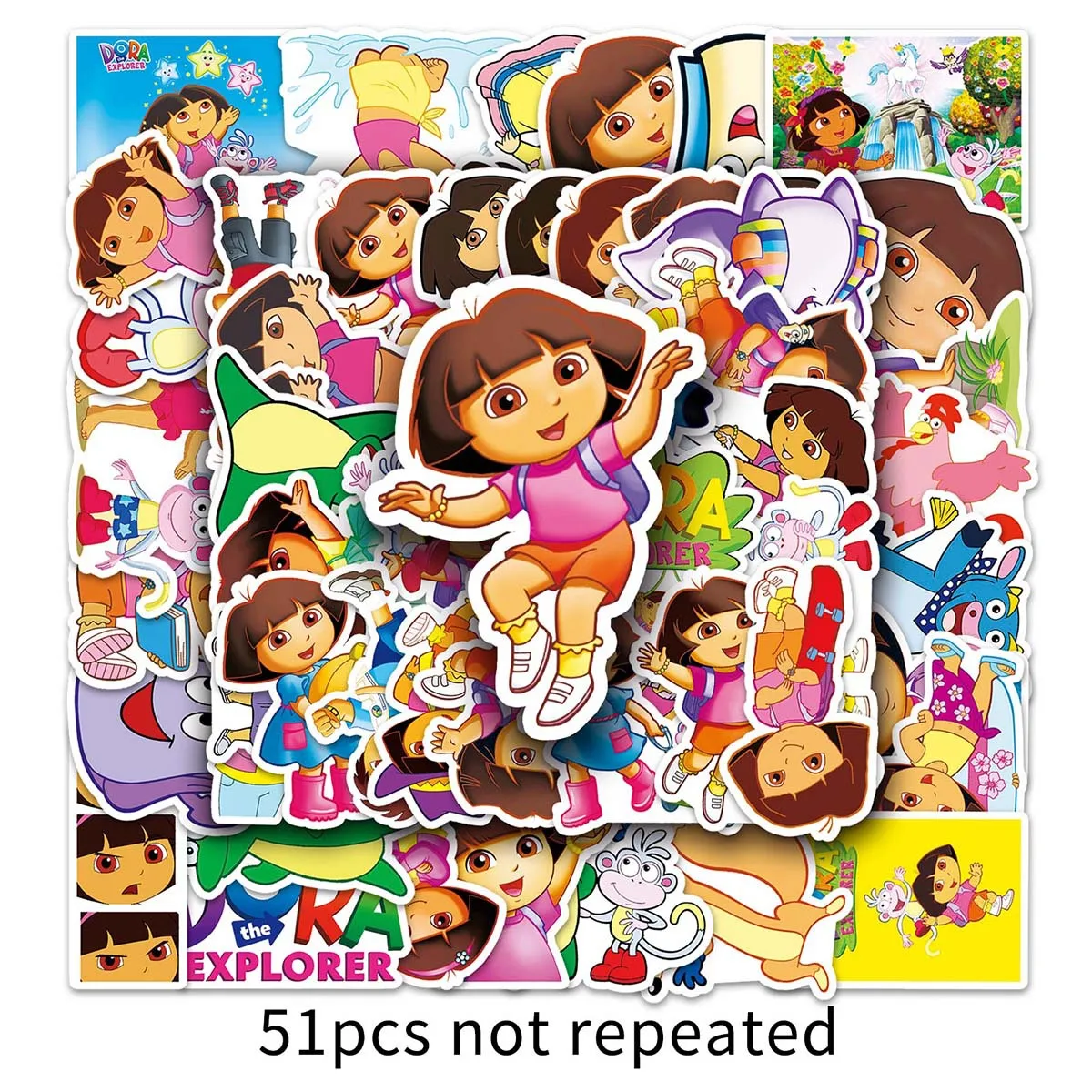 51 шт. мультяшная анимация Дора детская персонализированная наклейка для