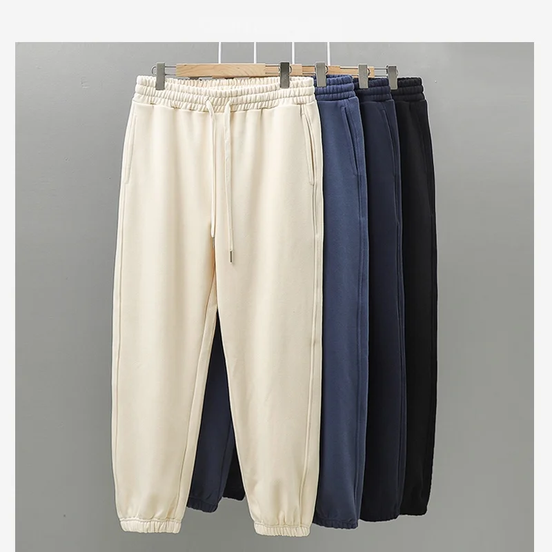 Pure Group-мужские американские толстые флисовые спортивные брюки с завязкой на