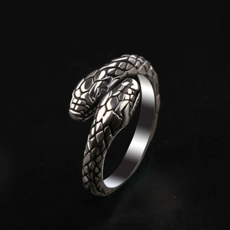 

Открытое кольцо в виде змеи, уникальное дизайнерское изысканное украшение в стиле бохо из тайского серебра, ювелирное изделие для женщин, о...