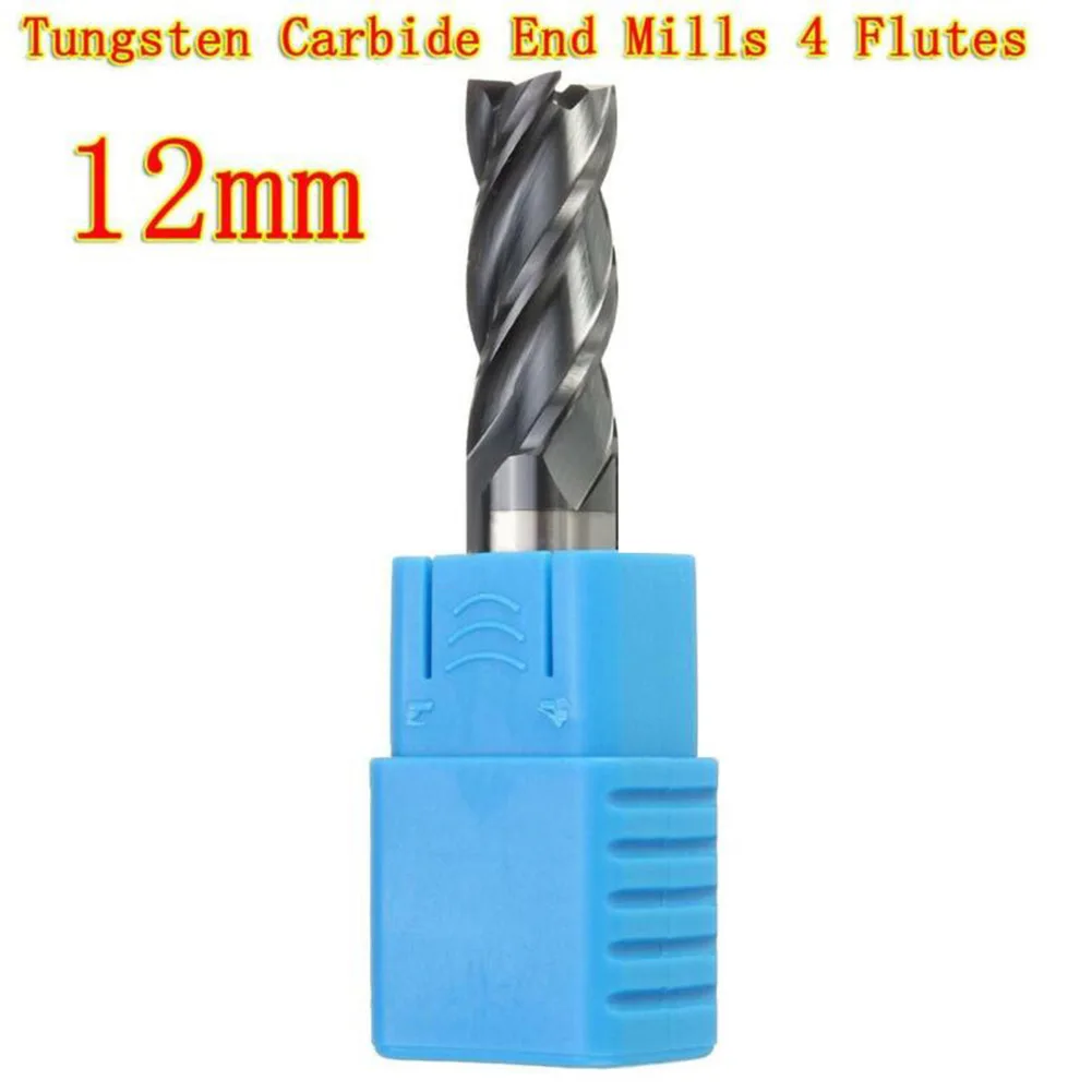 

End Millc 2.95'' Tungsten Steel Tungsten Carbide End Mill 4 Flute Shank Drill HRC50 75MM Length Flat Bottom