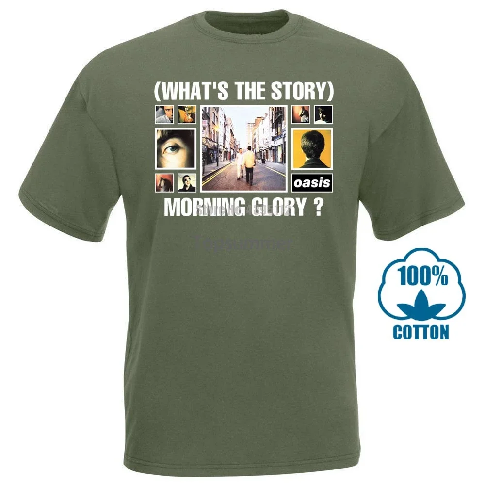 Футболки из 100% хлопка брендовая одежда футболки новые мужские Oasis What's The Story Morning