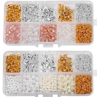1 box austria crystal beads spacer glass bead imitation pearl diy earrings bracelet choker necklace jewelry making kit set box