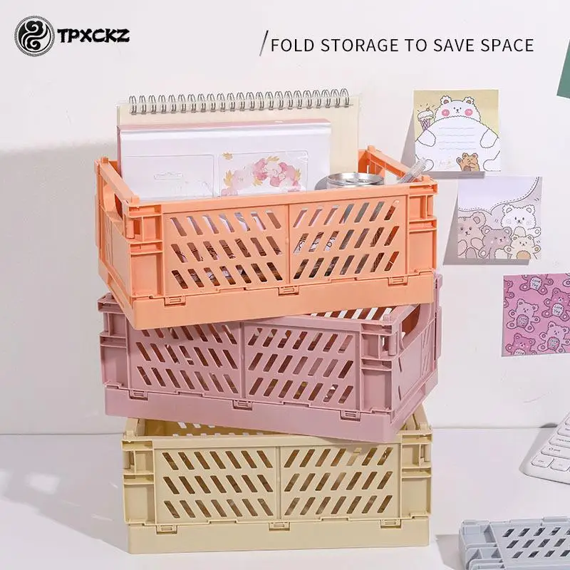 

1 шт., мини-ящик для хранения, настольная корзина для хранения, складная домашняя коробка для хранения