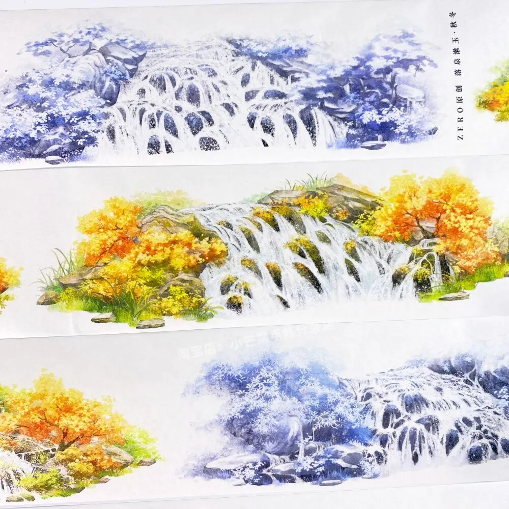 Фото Декоративная лента Washi Pet Tape Maple Creek Antique Journal Collage Planner Sticker Goo Card №4