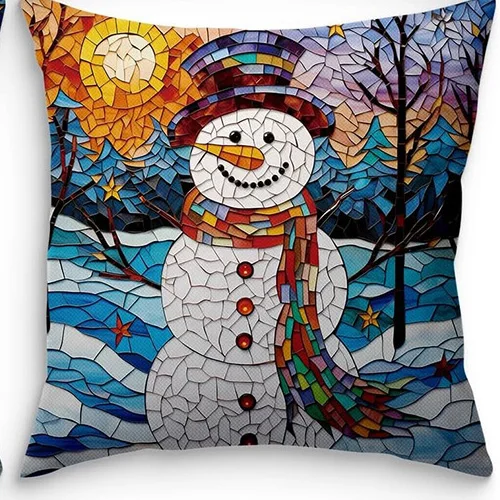 Рождественские наволочки из полиэстера велюра 45x45 см