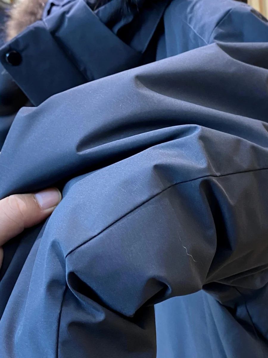 Top Cattle Goods! Genuine Fur Collar! Outdoor Bird Heat Reflective Waterproof Windproof Mid-Length Parker Down jacket