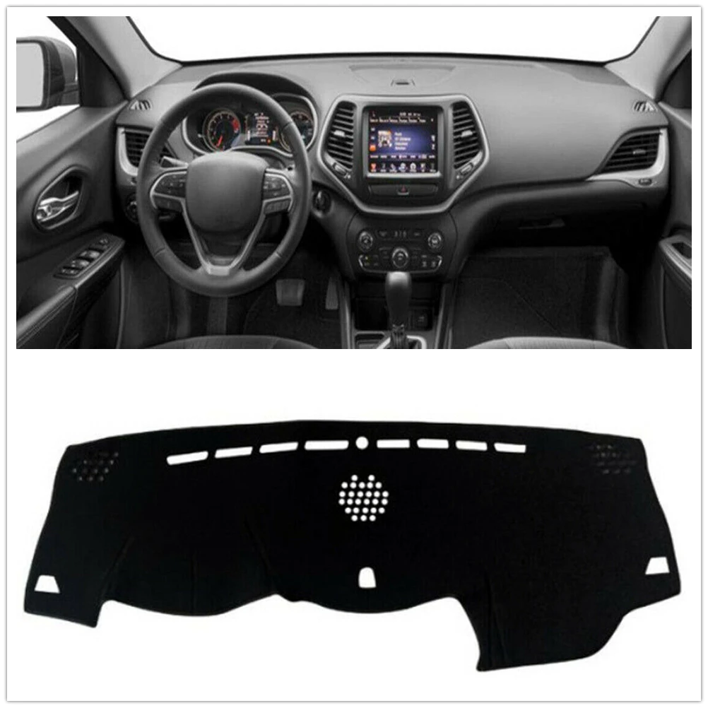 

Front Dashboard Cover Carpet Car Dash Board Mat Dashmat Sun Shield Pad Shade Strip Trim For Jeep Cherokee 2014-2018