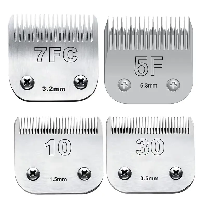 Фото Сменные лезвия для машинок для стрижки собак AAAF, совместимые с Andis Pet Clipper/Oster A5/Wahl KM Series (10+30+7FC+5F) №1