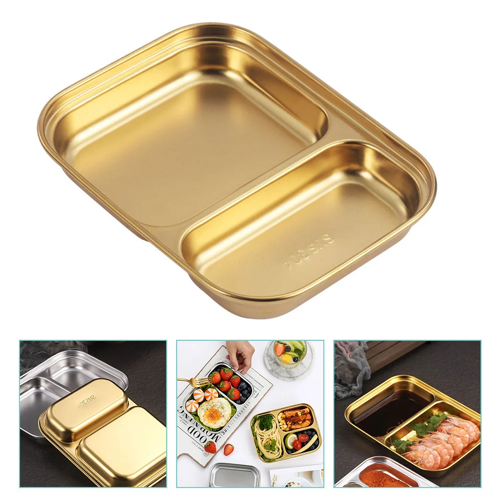 

Stainless Steel Serving Tray Barbecue Plate Snack Dish Food Household Fruits Grilled