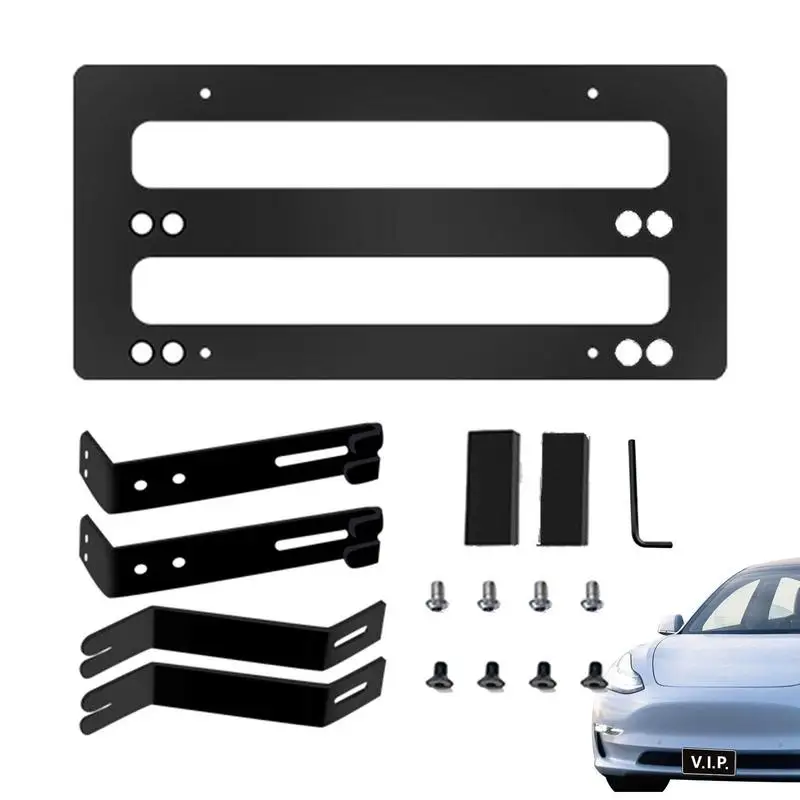 

Черные рамки для номерного знака, сменная рама для номерного знака из алюминиевого сплава для модели 3 Y, три вида регулировки высоты