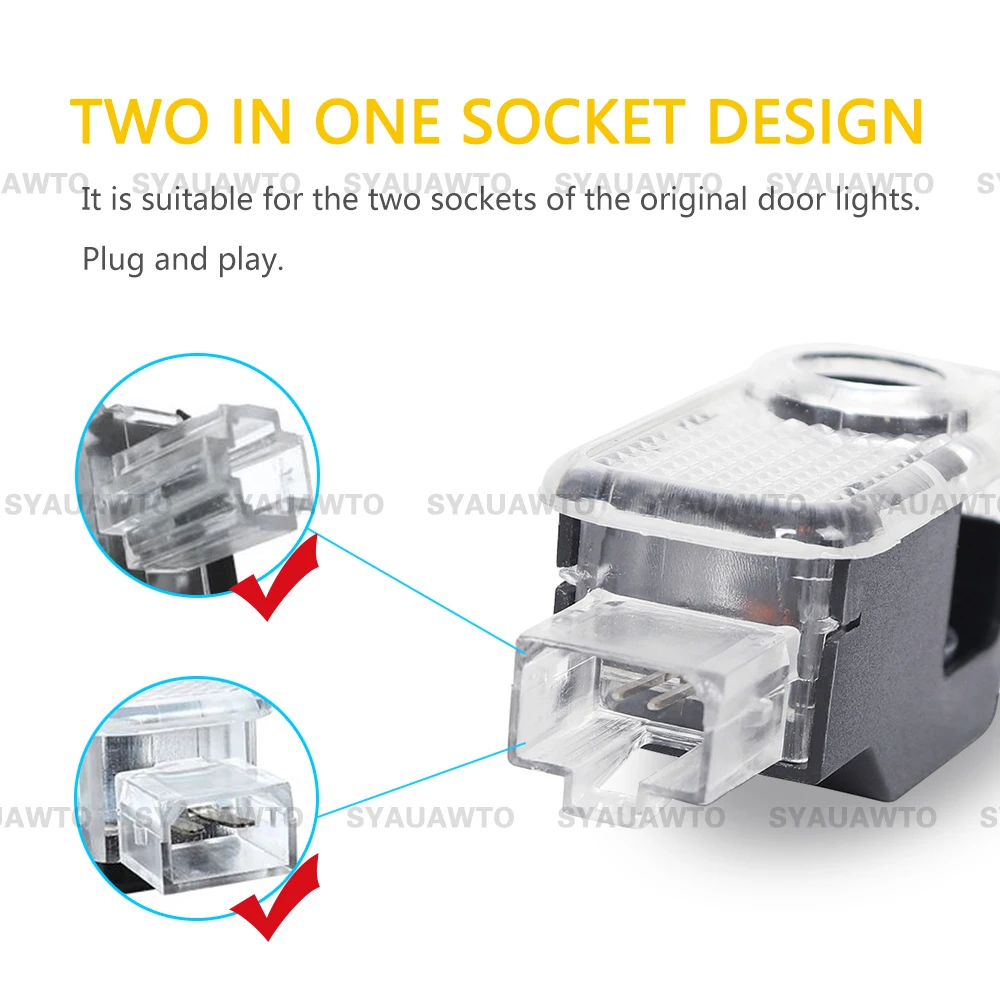 Светодиодный Автомобильная дверь светильник Ghost Shadow аксессуары для Audi Sline S3 S4 S5 S6