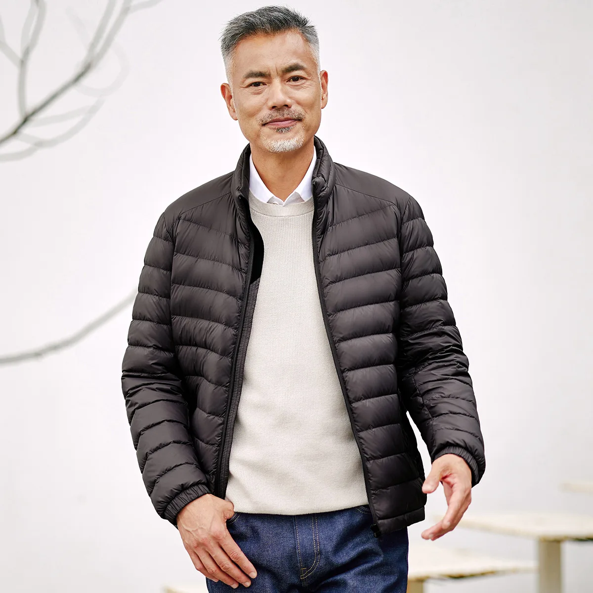 TANBOER Daddys Favorite Foldable Winter Lightweight Packable Men's Duck Down Filled Puffer Jackets TF216201-1