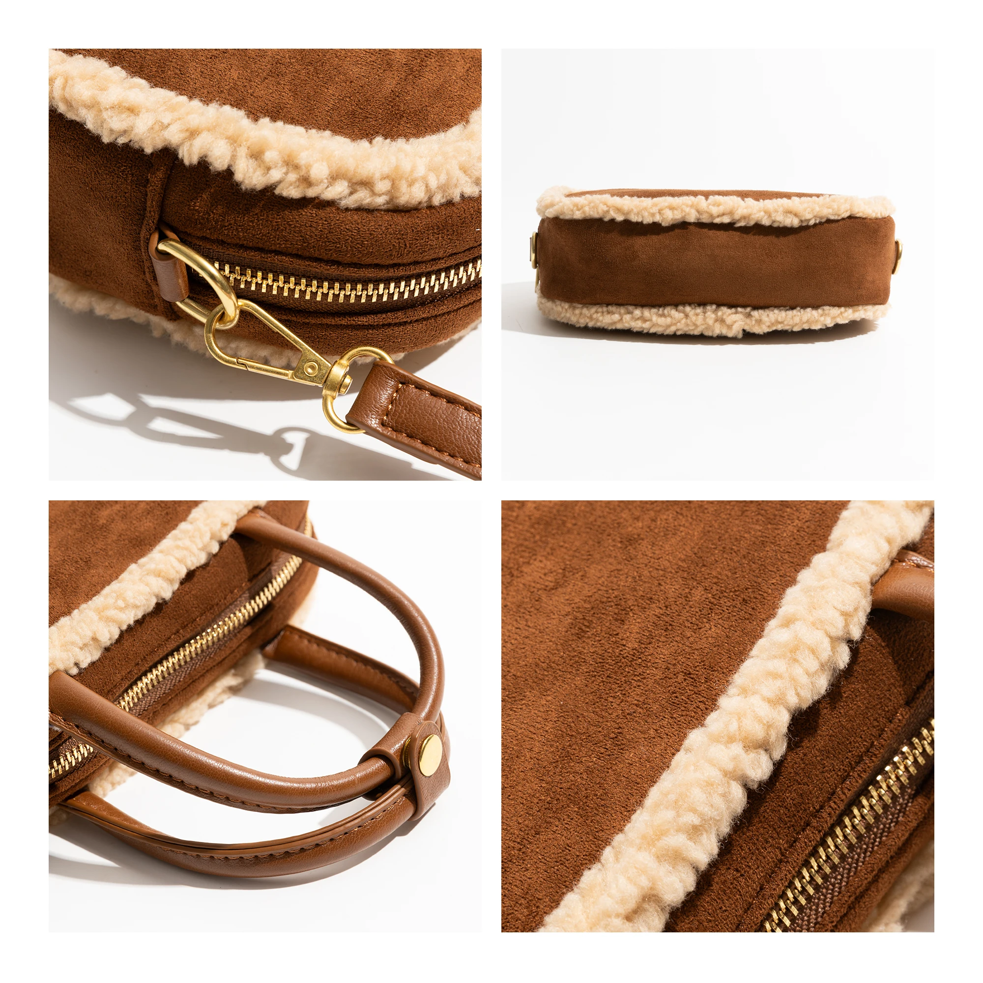 MABULA винтажная женская сумка из овечьей шерсти ретро через плечо повседневная