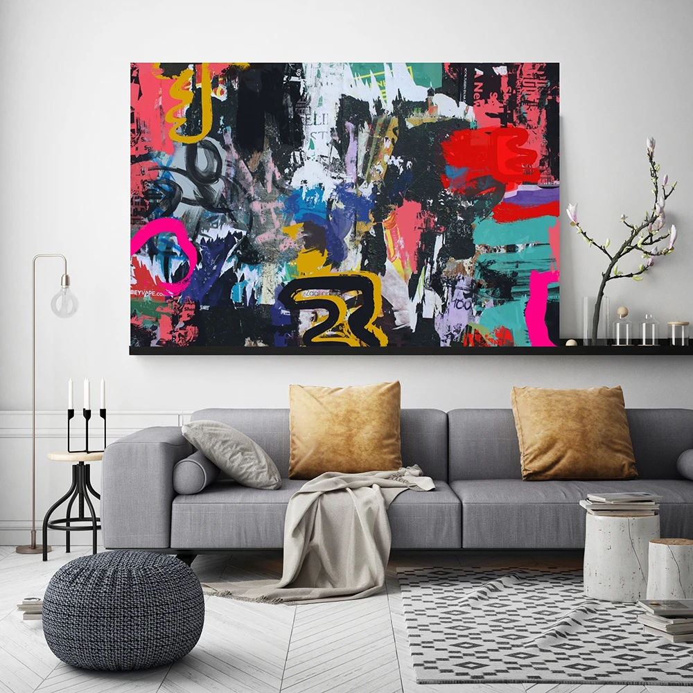 

2022 New Color Graffiti Wall Art Decorative Painting Abstract Canvas Poster Home Decor Poster Gorgeous Canvas Painting Canvas