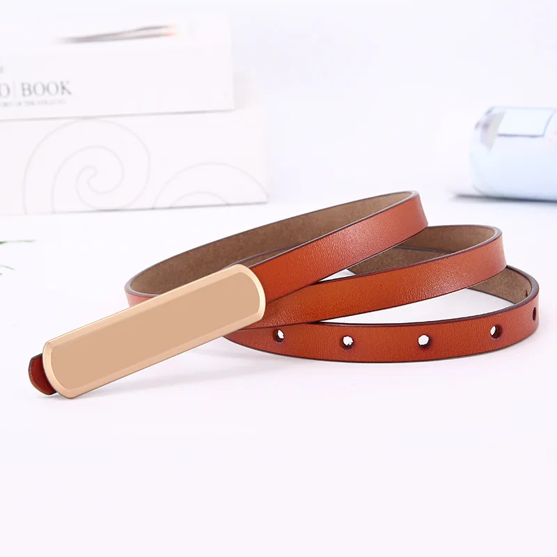 

2023 New Women's Thin Belt Leather Accessories Fashion Versatile Decorative Skirt Dress Waist Simple Designer Belt