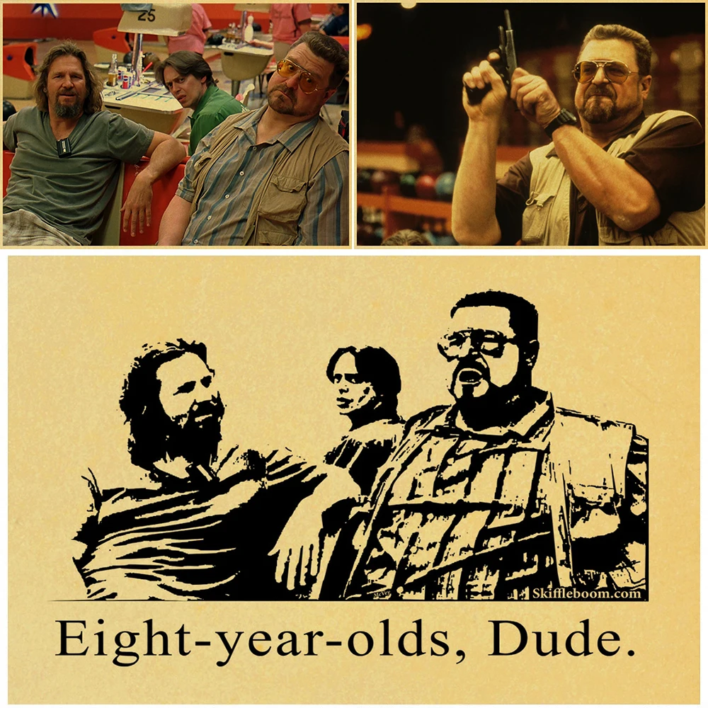 Большой Lebowski из комедии фильмы крафт-бумаги искусство живопись обучение