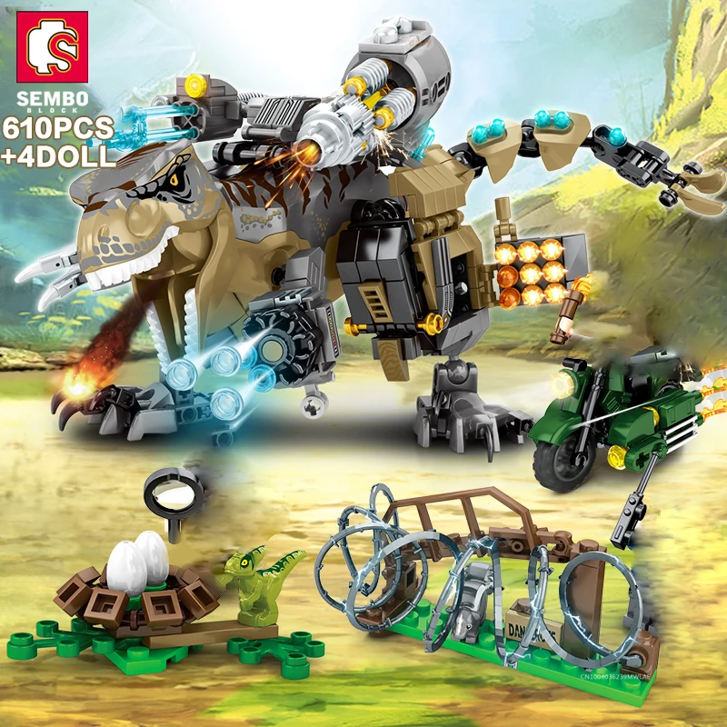 

SEMBO BLOCK 610PCS Dinosaur Toys Model Building Blocks City Compatible Bricks Young Child DIY Gifts Child STEM Hobbies