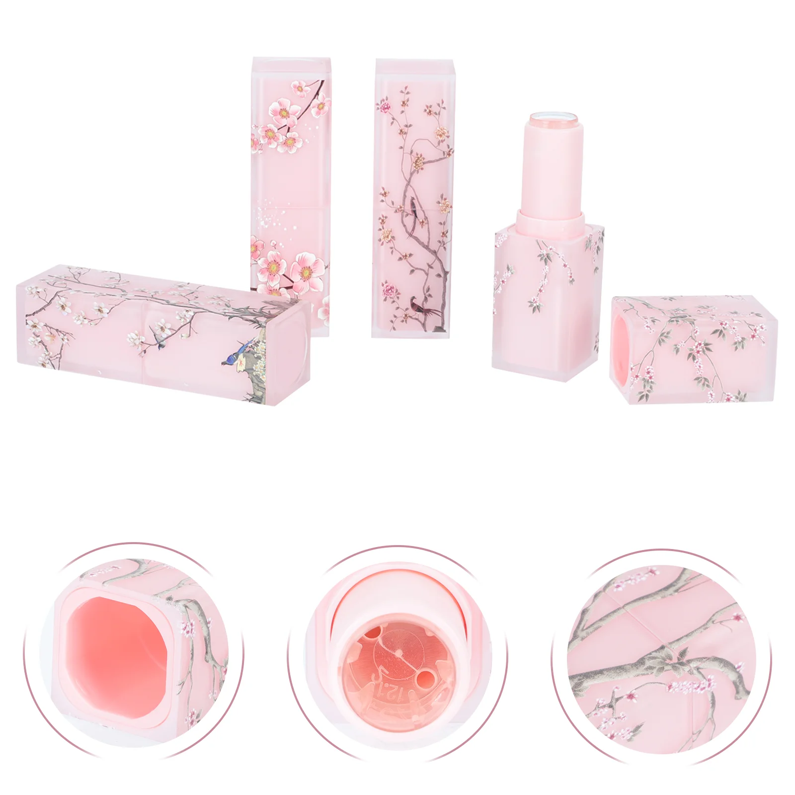

Lip Lipstick Gloss Tube Tubes Empty Balm Container Containers Refillable Bottle Diy Oil Bottles Storage Vials Case Square Holder