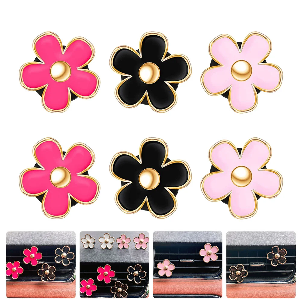 

Car Fragrance Clip Alloy Air Freshener Decorative Vent Flower Flowers Decorations