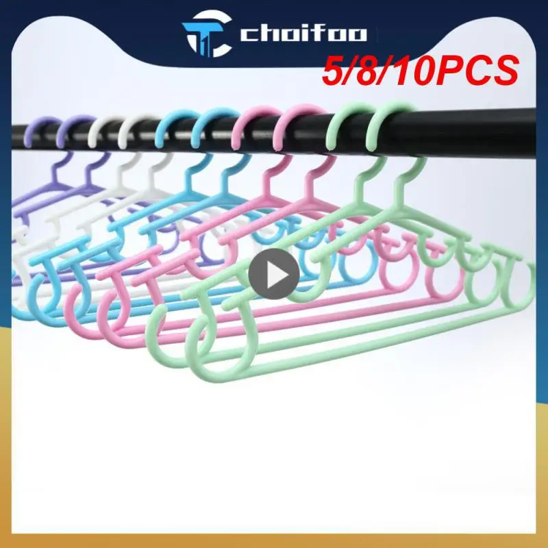

5/8/10PCS Childrens Clothes Hanger Mini Drying Holder New Multi-function Drying Rack Home Dress Organizer
