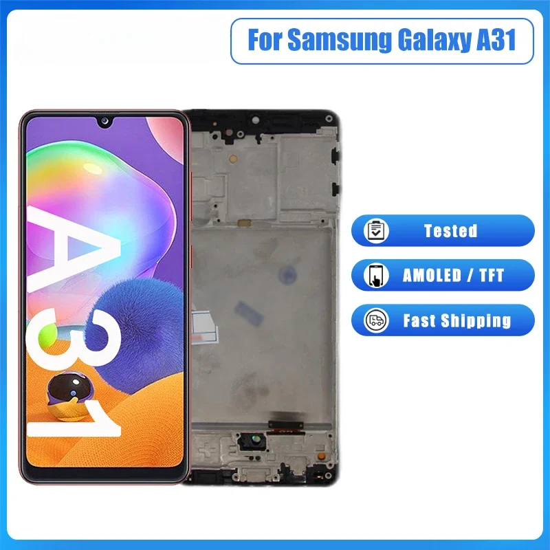 ЖК-дисплей Super AMOLED для Samsung Galaxy A31 A315 сенсорный экран дигитайзер в сборе с рамкой