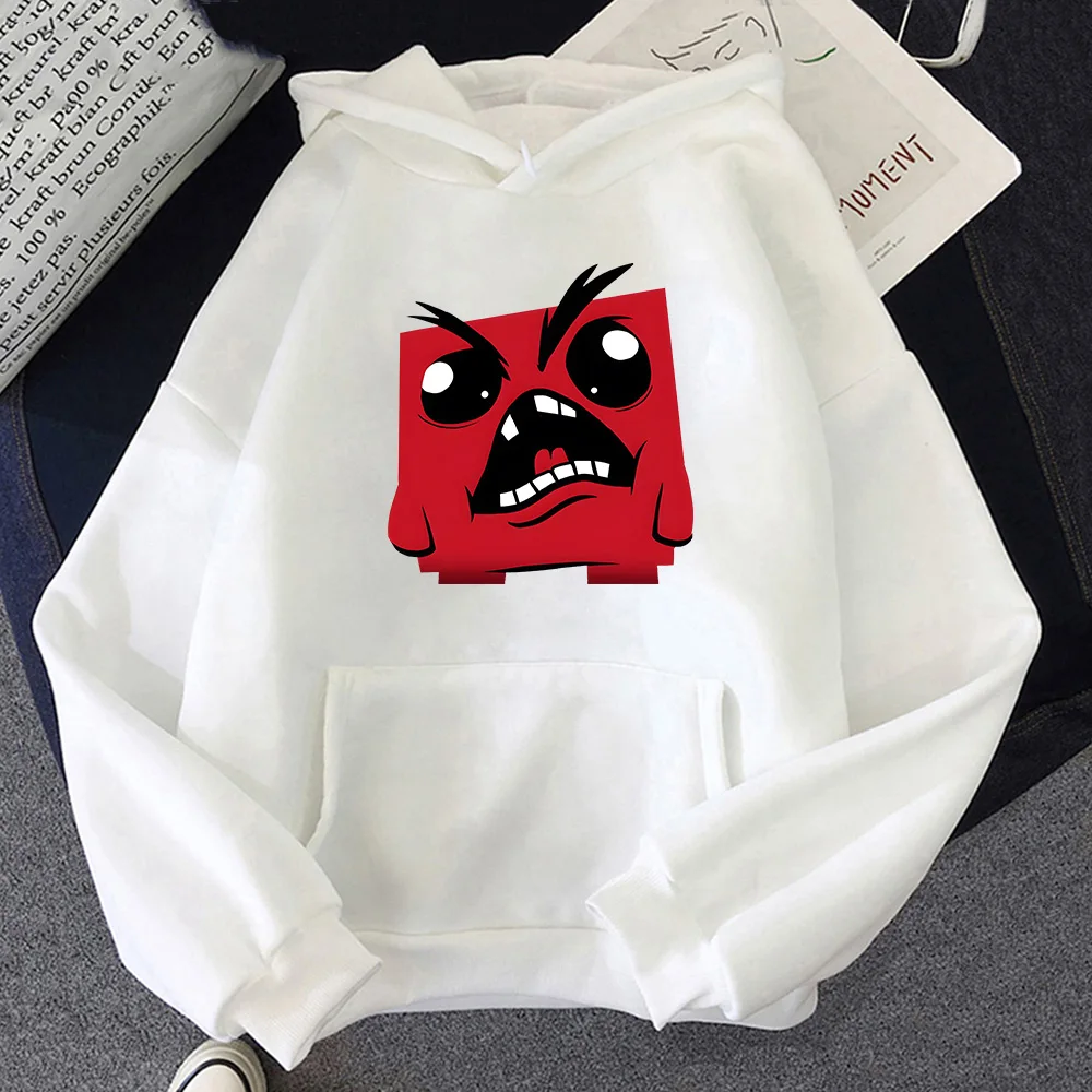 

Kawaii/cute Super Meat Boy Print Hoodies Male/female Cartoon Clothes Casual Long Sleeve Pullovers Autumn Fleece Sweatshirts