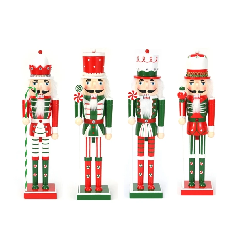 

Деревянный Щелкунчик Рождественские Щелкунчики Стоящие Орнамент Фигурки Деревянный Солдат Прямая Поставка