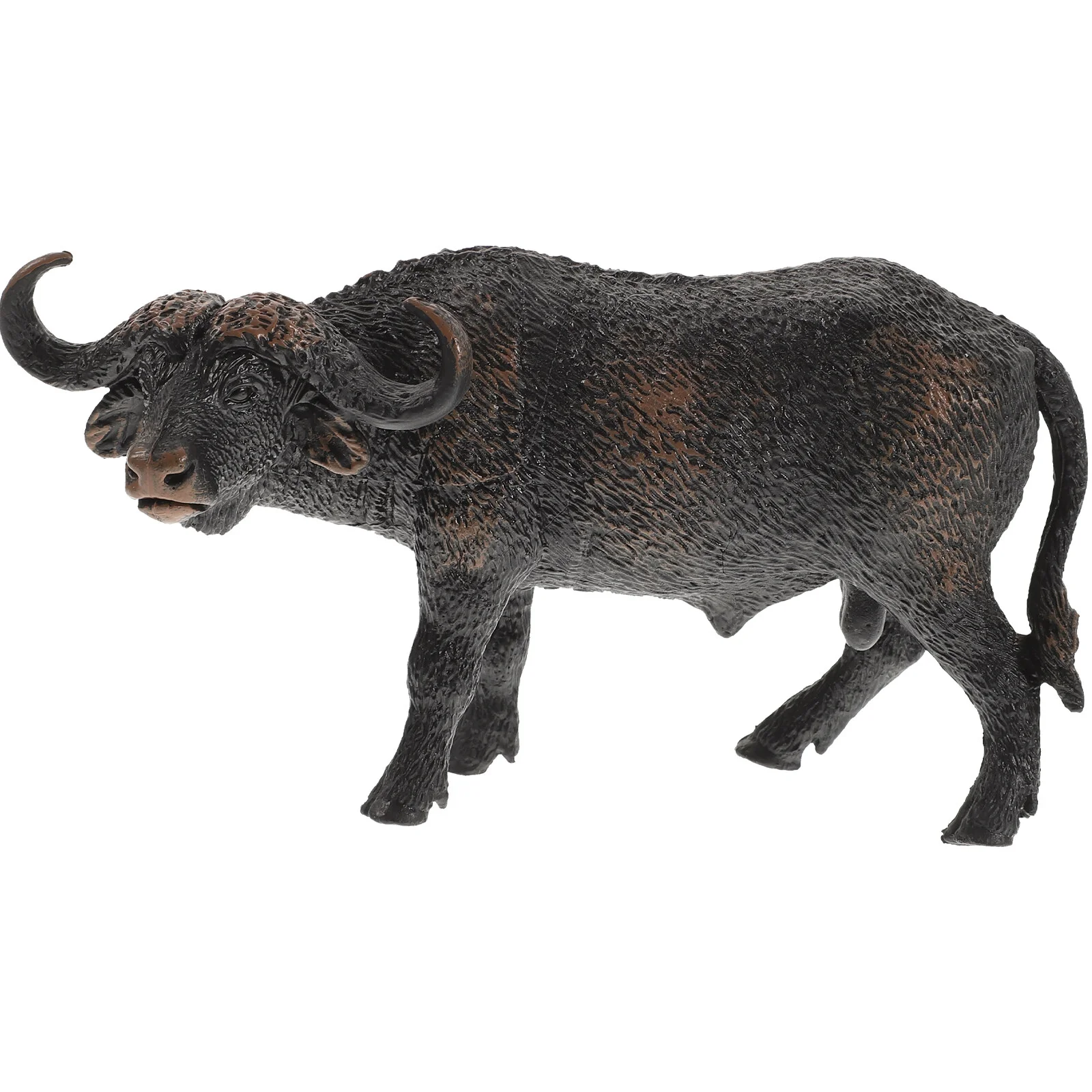 

1pc Realistic African Buffalo Model Solid Simulation Wildlife Figurine Toy Craft Home Decoration
