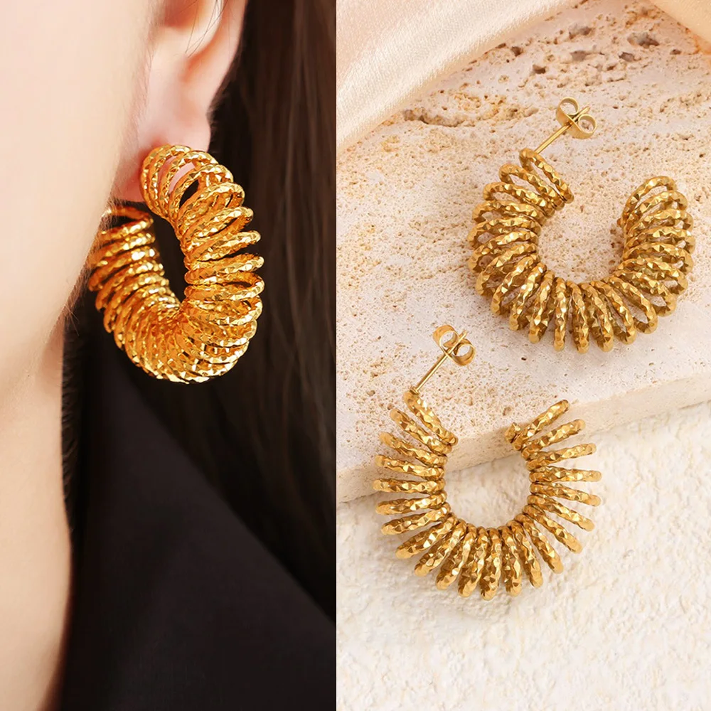 Необычные волнистые Искусственные серьги для женщин в стиле ретро Модные