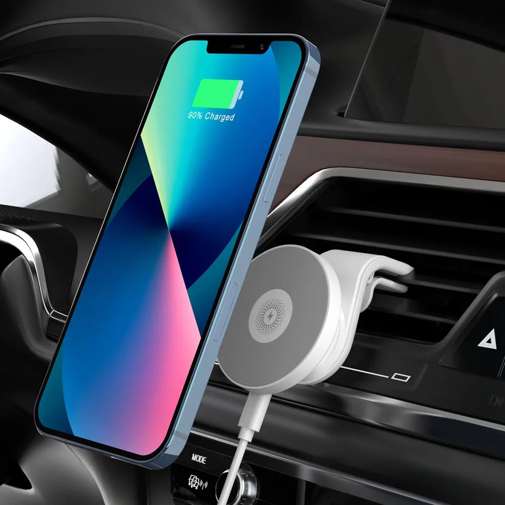 

New 15W Magnetic Car Wireless Charger Holder For Magsafe Series IPhone 12 13 Pro Max Mini Fast Car Charging Phone Stand Durable