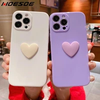 for iphone 13 pro max soft candy 3d love heart square case iphone 12 11 pro xs x xr 7 8 plus shockproof camera protection cover