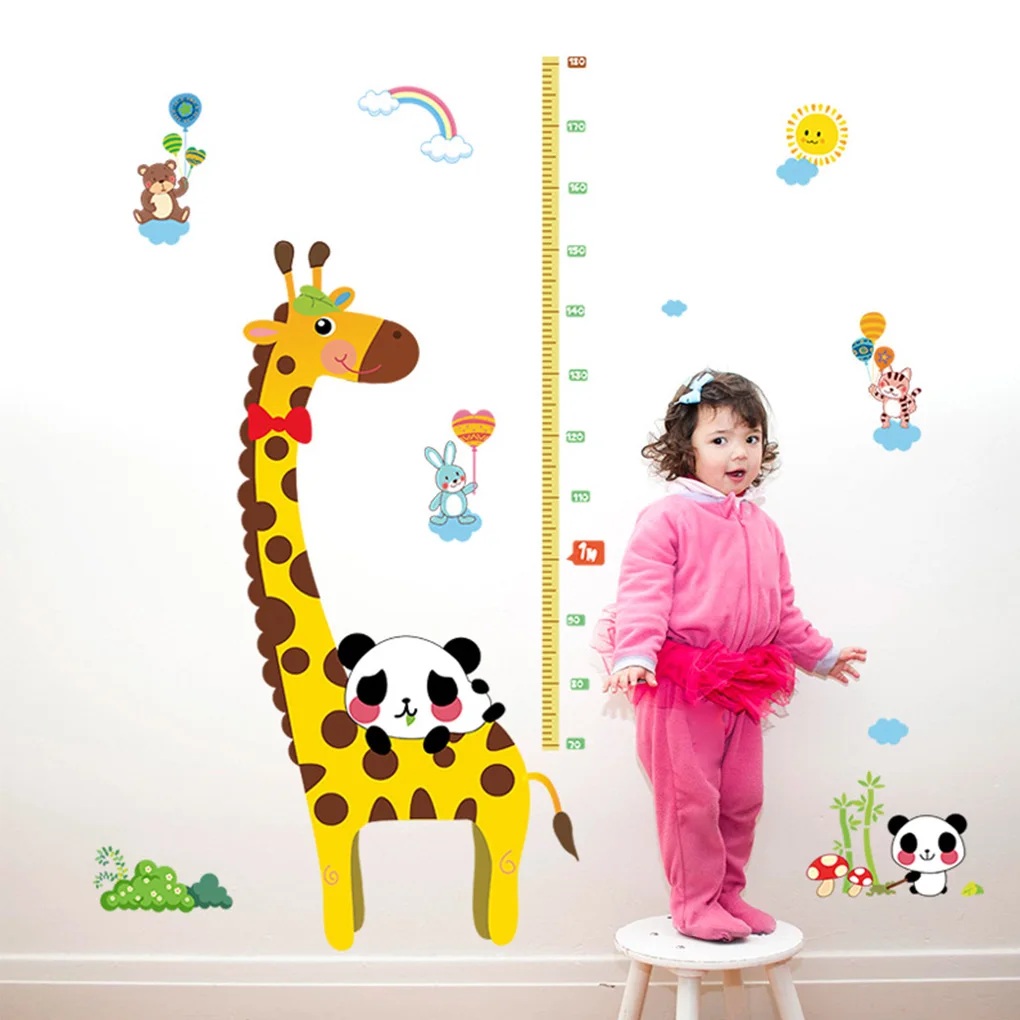 

Cartoon Wall Sticker for Children s Bedroom Wardrobe Door Decoration Cartoon Height Sticker
